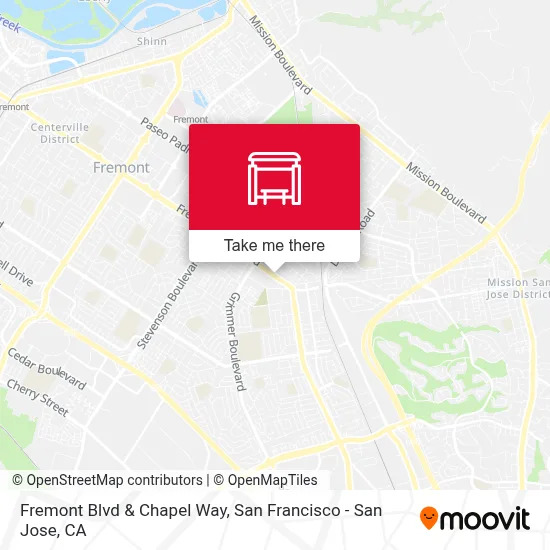 Fremont Blvd & Chapel Way map