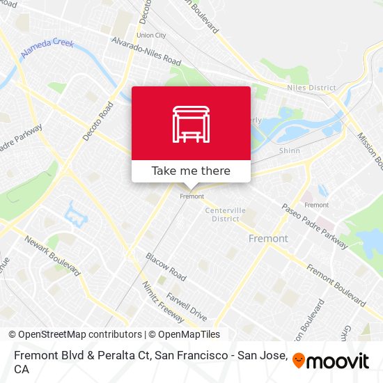 Mapa de Fremont Blvd & Peralta Ct
