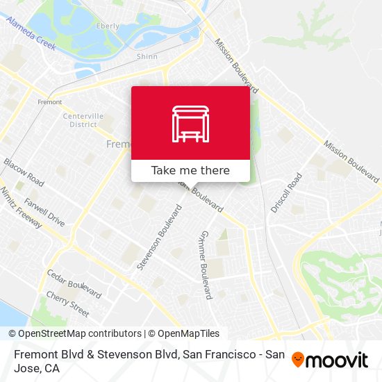 Fremont Blvd & Stevenson Blvd map