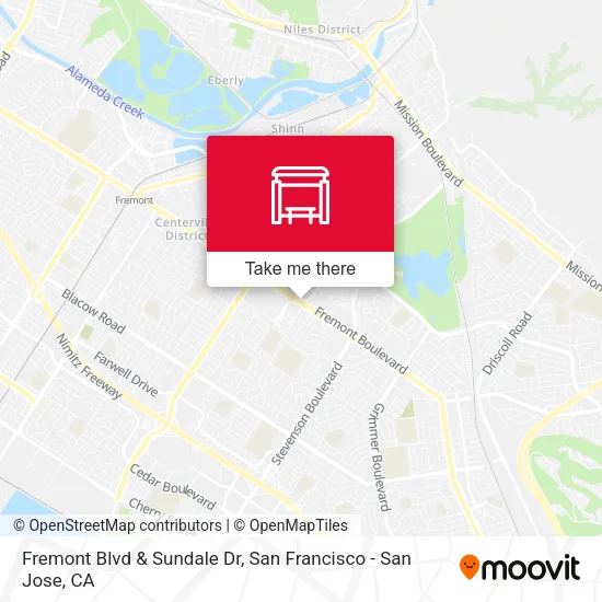 Mapa de Fremont Blvd & Sundale Dr