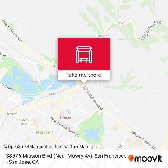 Mapa de 38576 Mission Blvd (Near Mowry Av)