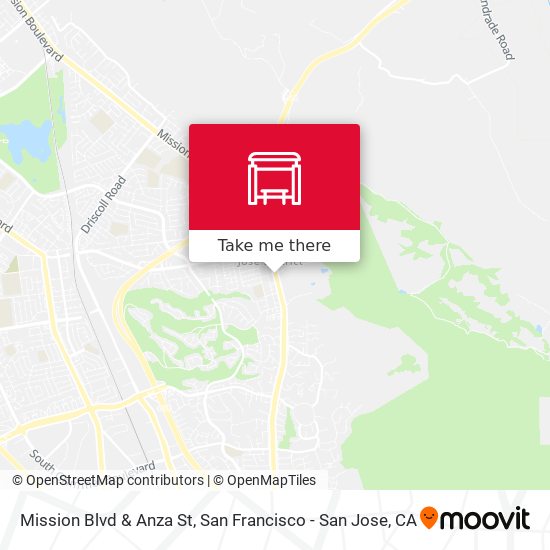 Mission Blvd & Anza St map