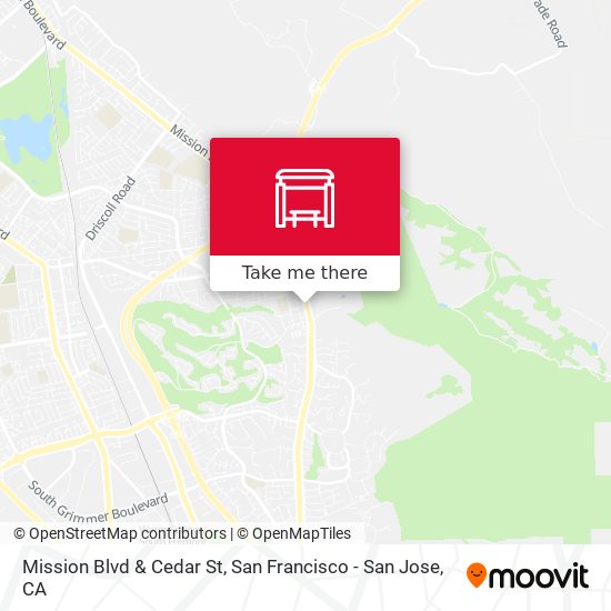 Mission Blvd & Cedar St map