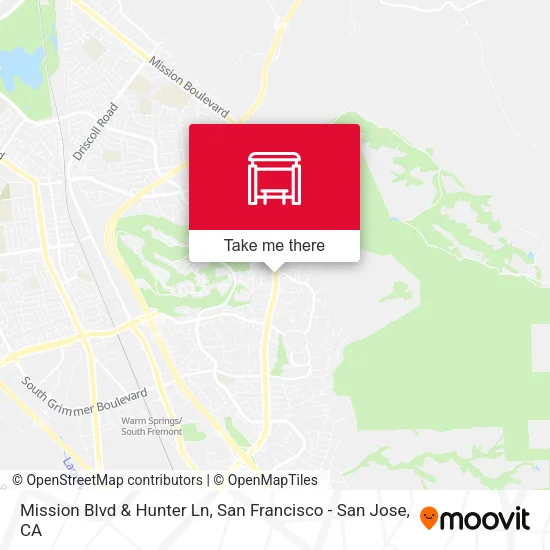 Mission Blvd & Hunter Ln map