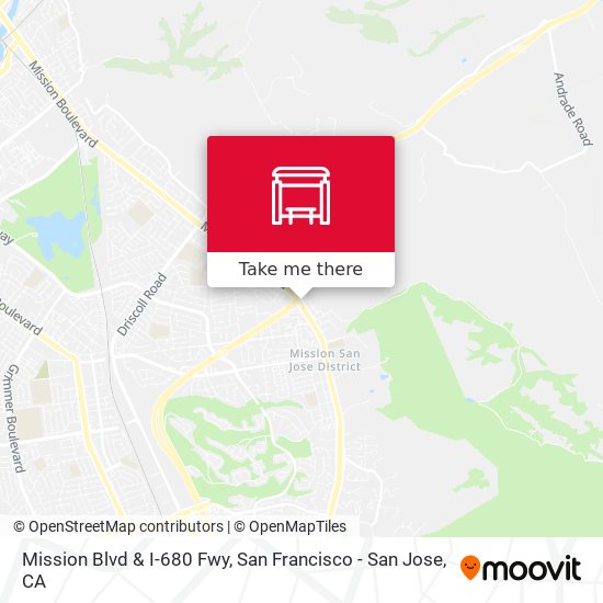 Mission Blvd & I-680 Fwy map