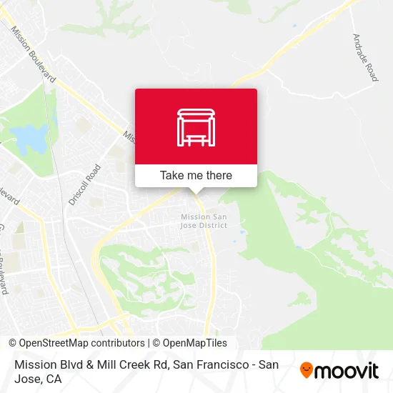 Mission Blvd & Mill Creek Rd map
