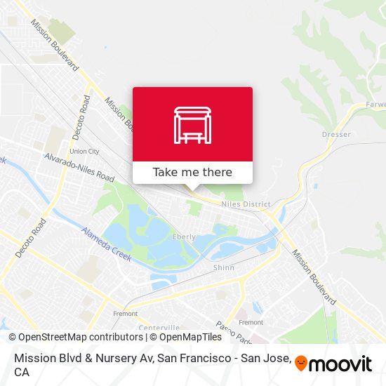 Mission Blvd & Nursery Av map