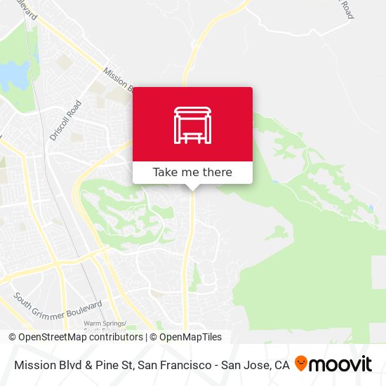 Mission Blvd & Pine St map