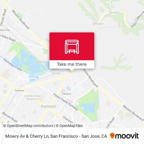 Mapa de Mowry Av & Cherry Ln