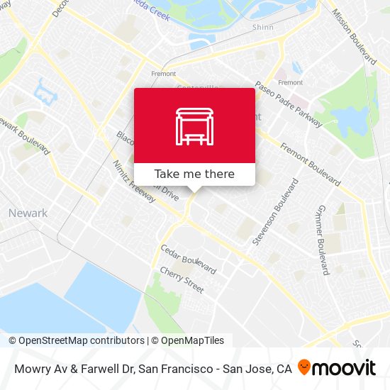 Mowry Av & Farwell Dr map