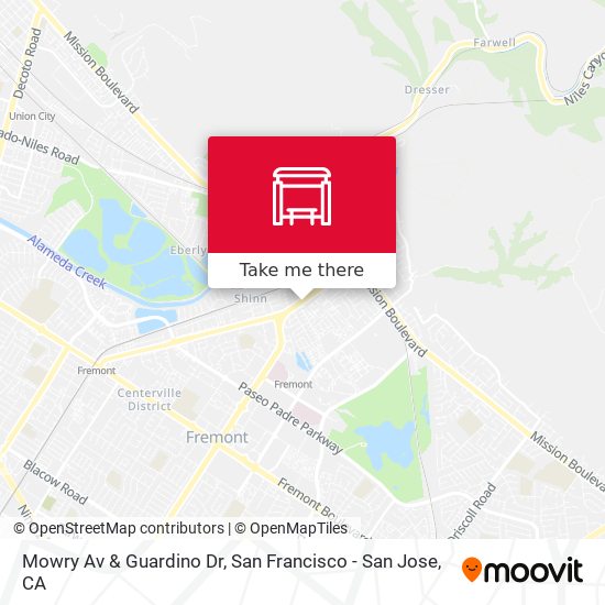 Mowry Av & Guardino Dr map