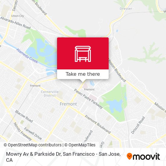Mowry Av & Parkside Dr map