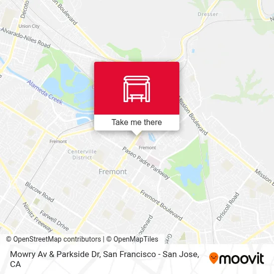 Mowry Av & Parkside Dr map