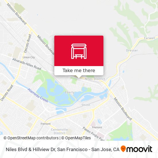 Niles Blvd & Hillview Dr map