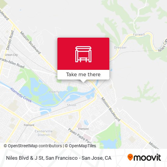 Niles Blvd & J St map