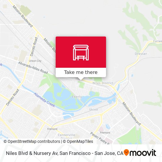 Niles Blvd & Nursery Av map