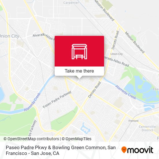 Paseo Padre Pkwy & Bowling Green Common map