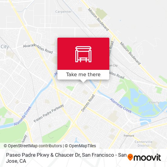 Paseo Padre Pkwy & Chaucer Dr map