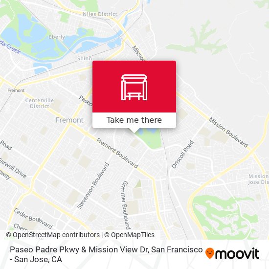 Paseo Padre Pkwy & Mission View Dr map