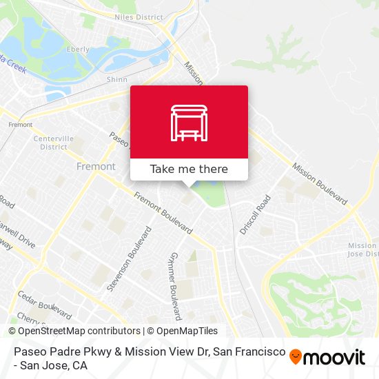 Paseo Padre Pkwy & Mission View Dr map
