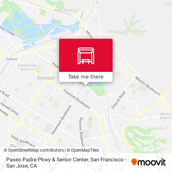 Paseo Padre Pkwy & Senior Center map