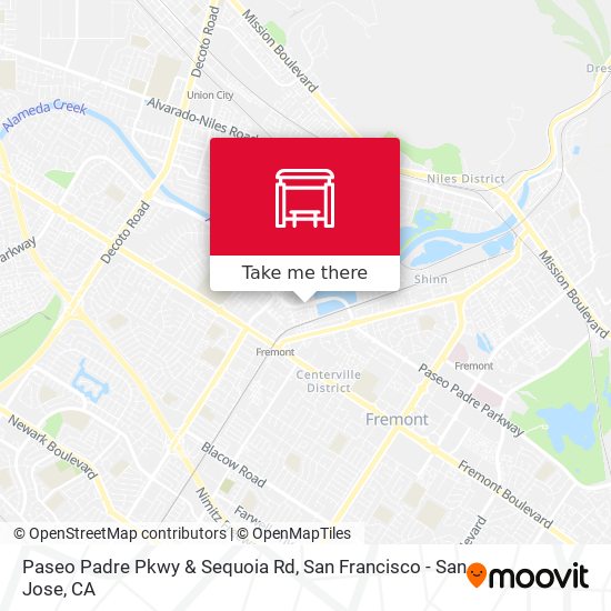 Paseo Padre Pkwy & Sequoia Rd map