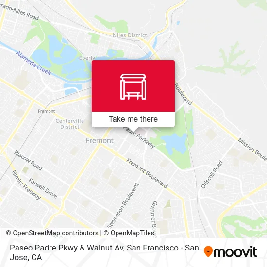 Mapa de Paseo Padre Pkwy & Walnut Av
