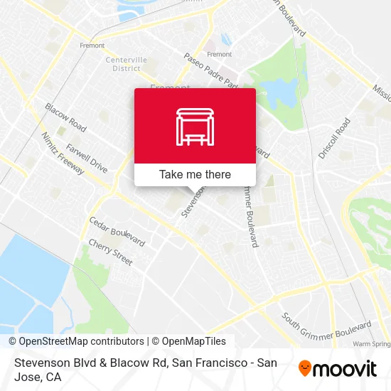 Stevenson Blvd & Blacow Rd map