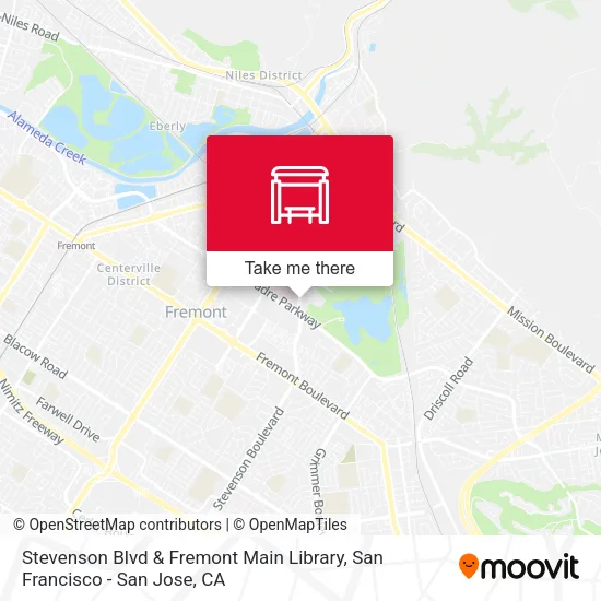 Mapa de Stevenson Blvd & Fremont Main Library