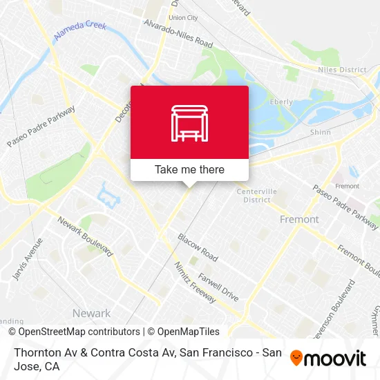 Thornton Av & Contra Costa Av map