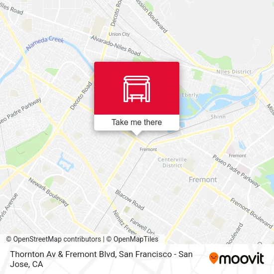 Mapa de Thornton Av & Fremont Blvd