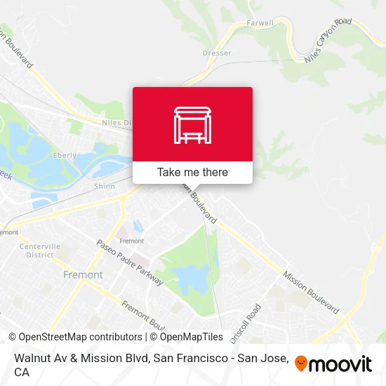 Walnut Av & Mission Blvd map
