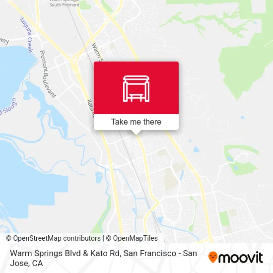 Mapa de Warm Springs Blvd & Kato Rd