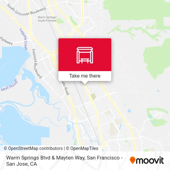 Warm Springs Blvd & Mayten Way map