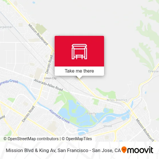 Mission Blvd & King Av map