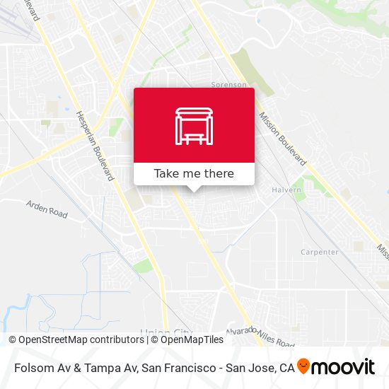 Folsom Av & Tampa Av map