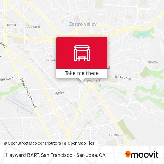 Hayward BART map