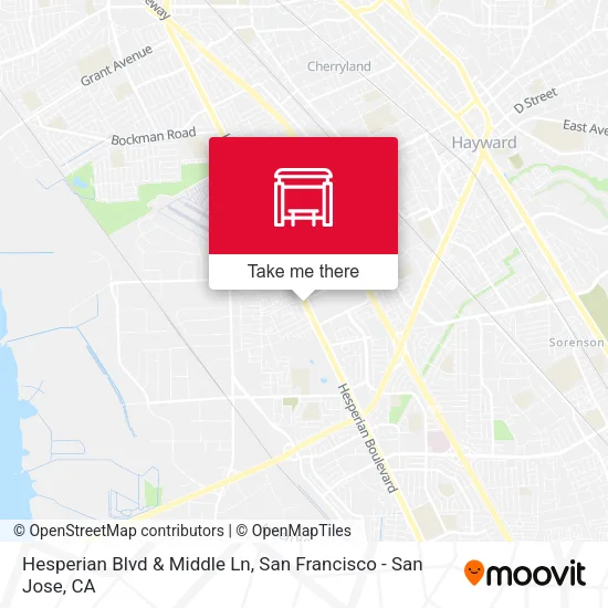 Hesperian Blvd & Middle Ln map