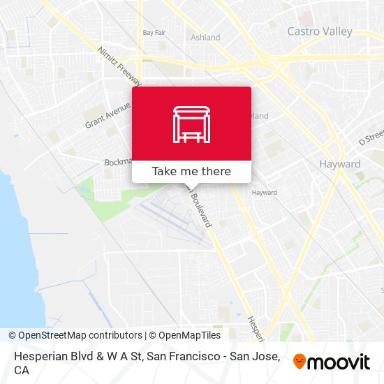 Hesperian Blvd & W A St map