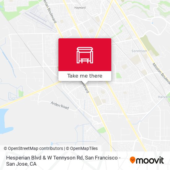 Hesperian Blvd & W Tennyson Rd map