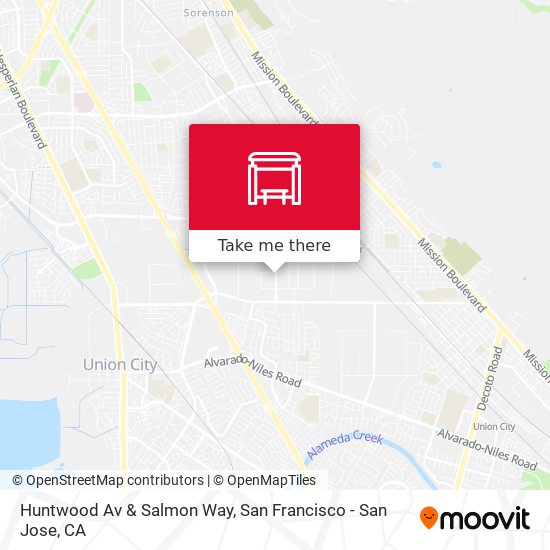 Huntwood Av & Salmon Way map