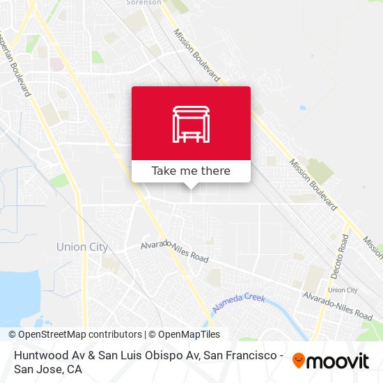 Huntwood Av & San Luis Obispo Av map