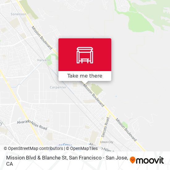 Mission Blvd & Blanche St map