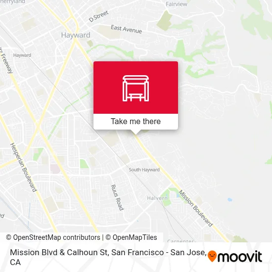 Mission Blvd & Calhoun St map