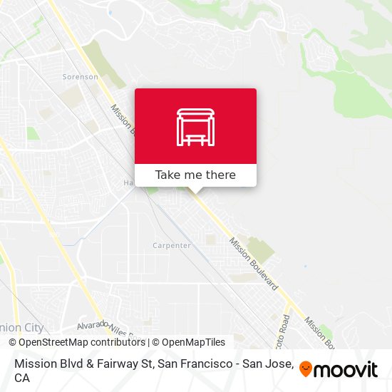 Mission Blvd & Fairway St map