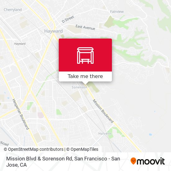 Mission Blvd & Sorenson Rd map