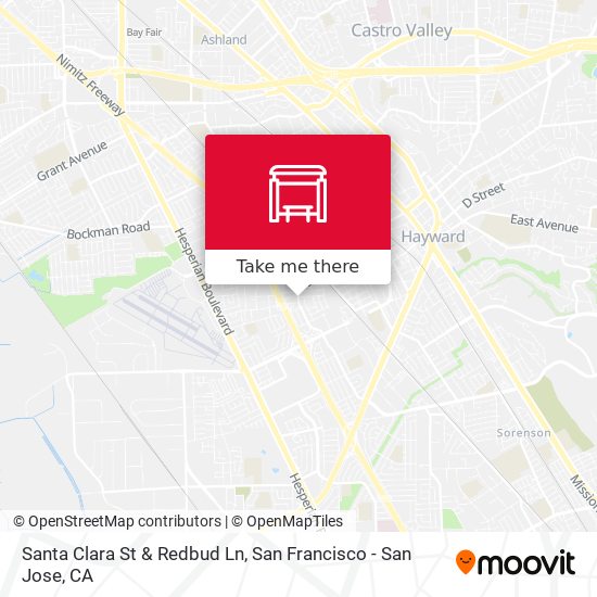 Mapa de Santa Clara St & Redbud Ln
