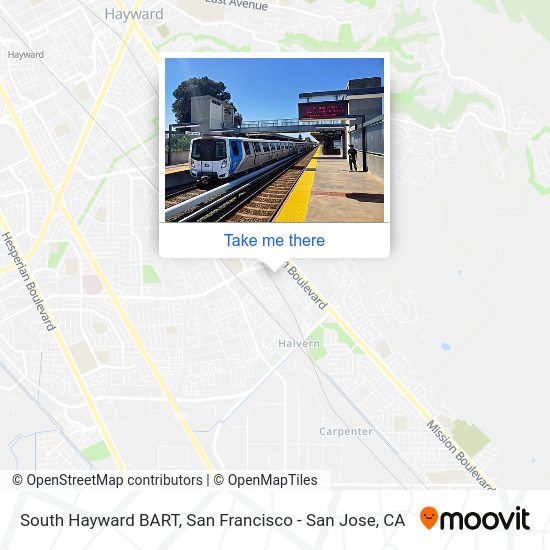 South Hayward BART map