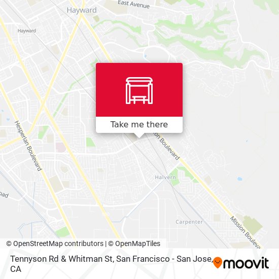 Tennyson Rd & Whitman St map