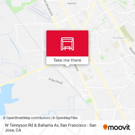 W Tennyson Rd & Bahama Av map